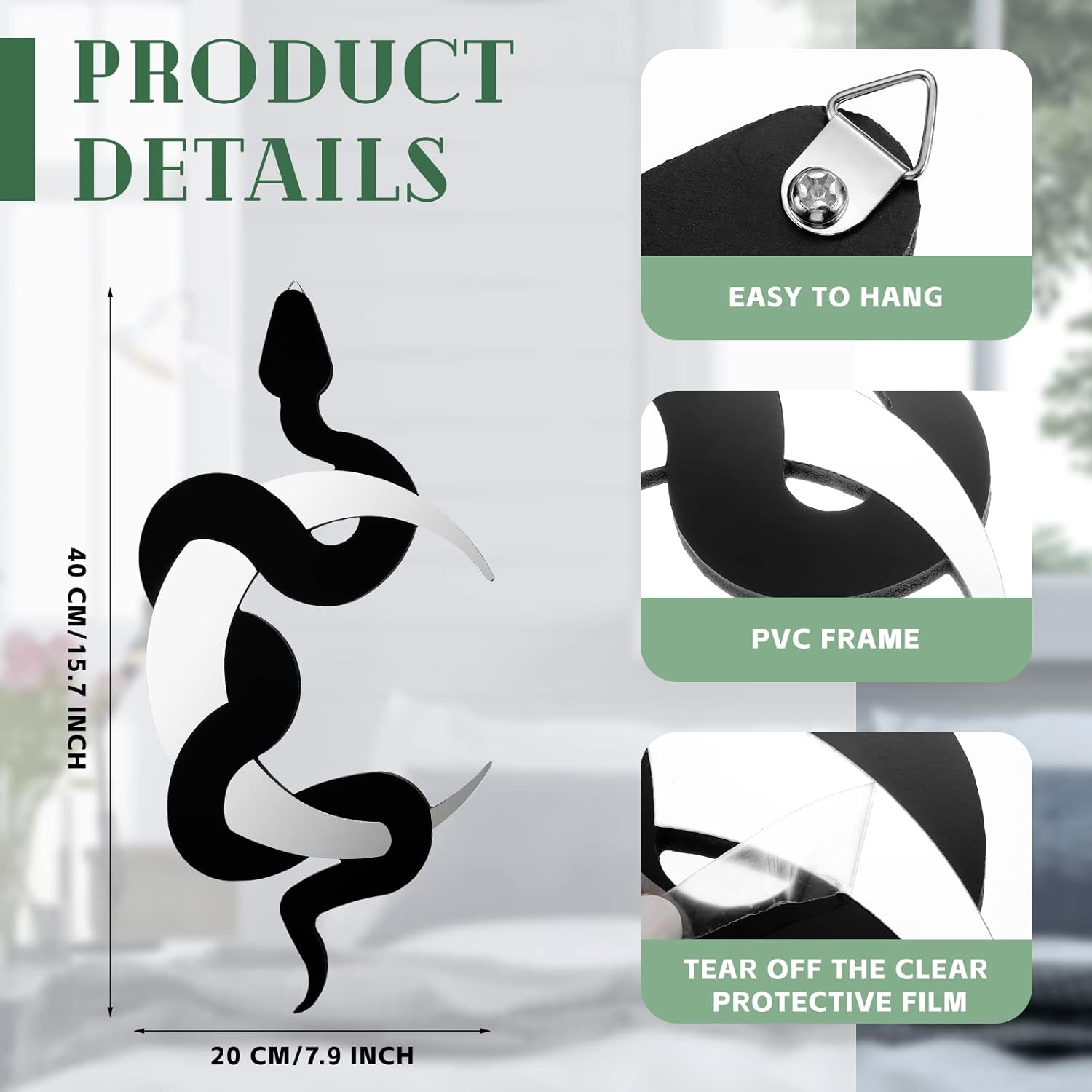 Weysat Black Snake and Crescent Moon Mirror