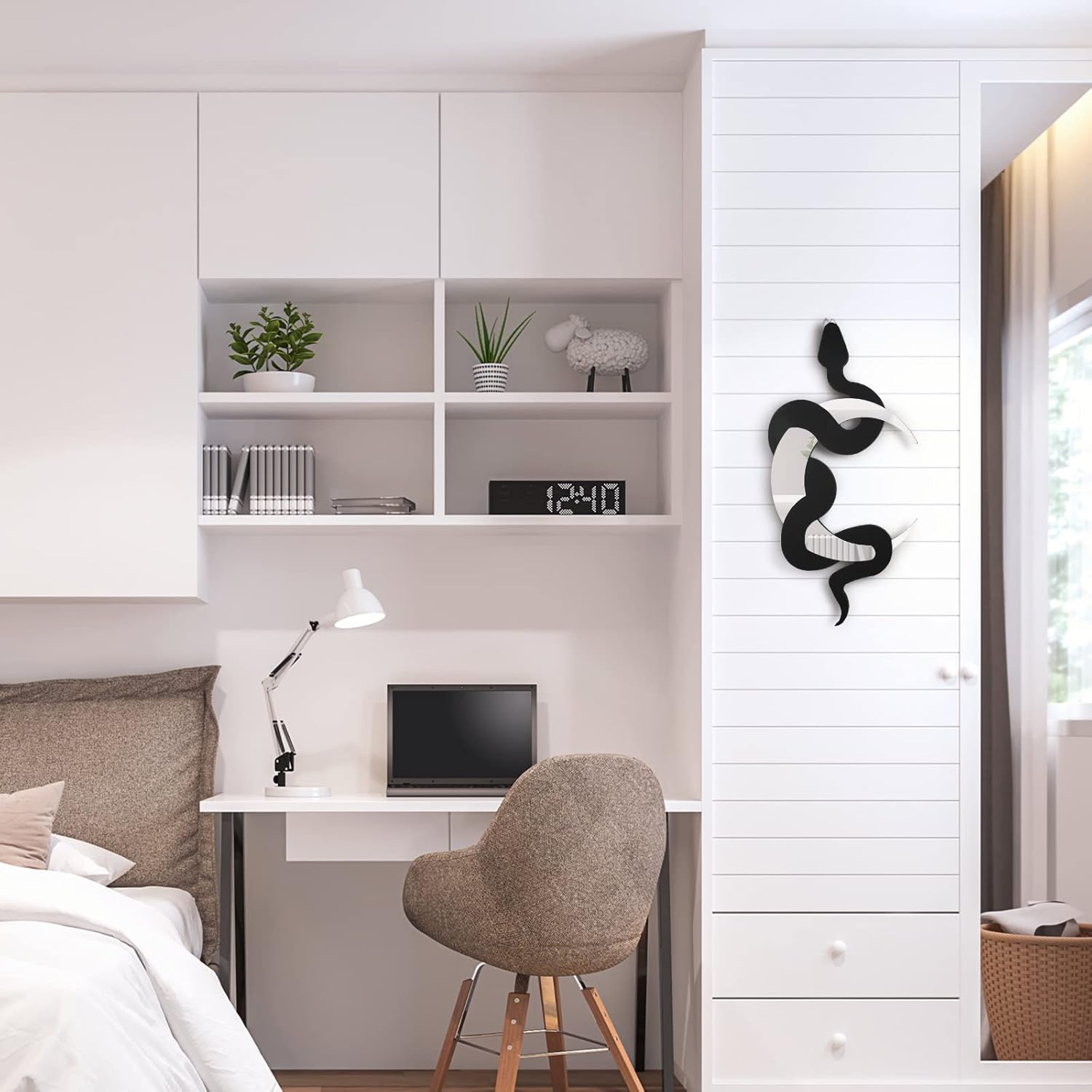 Weysat Black Snake and Crescent Moon Mirror