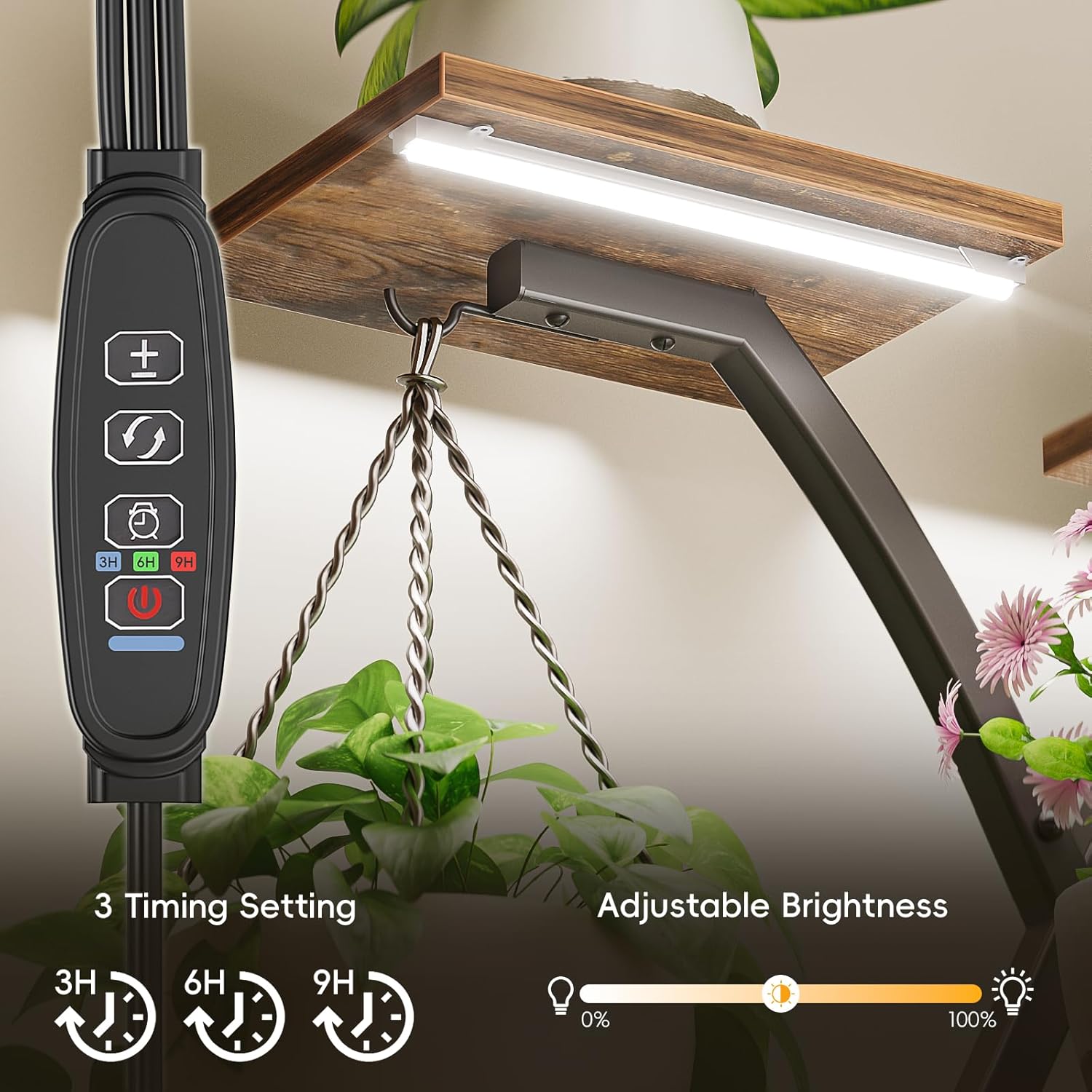 Plant Stand Indoor with Grow Lights