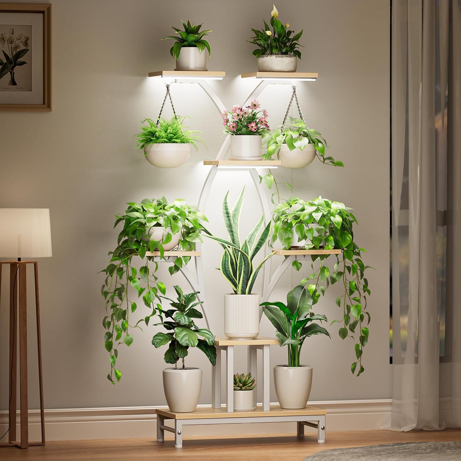 Plant Stand Indoor with Grow Lights