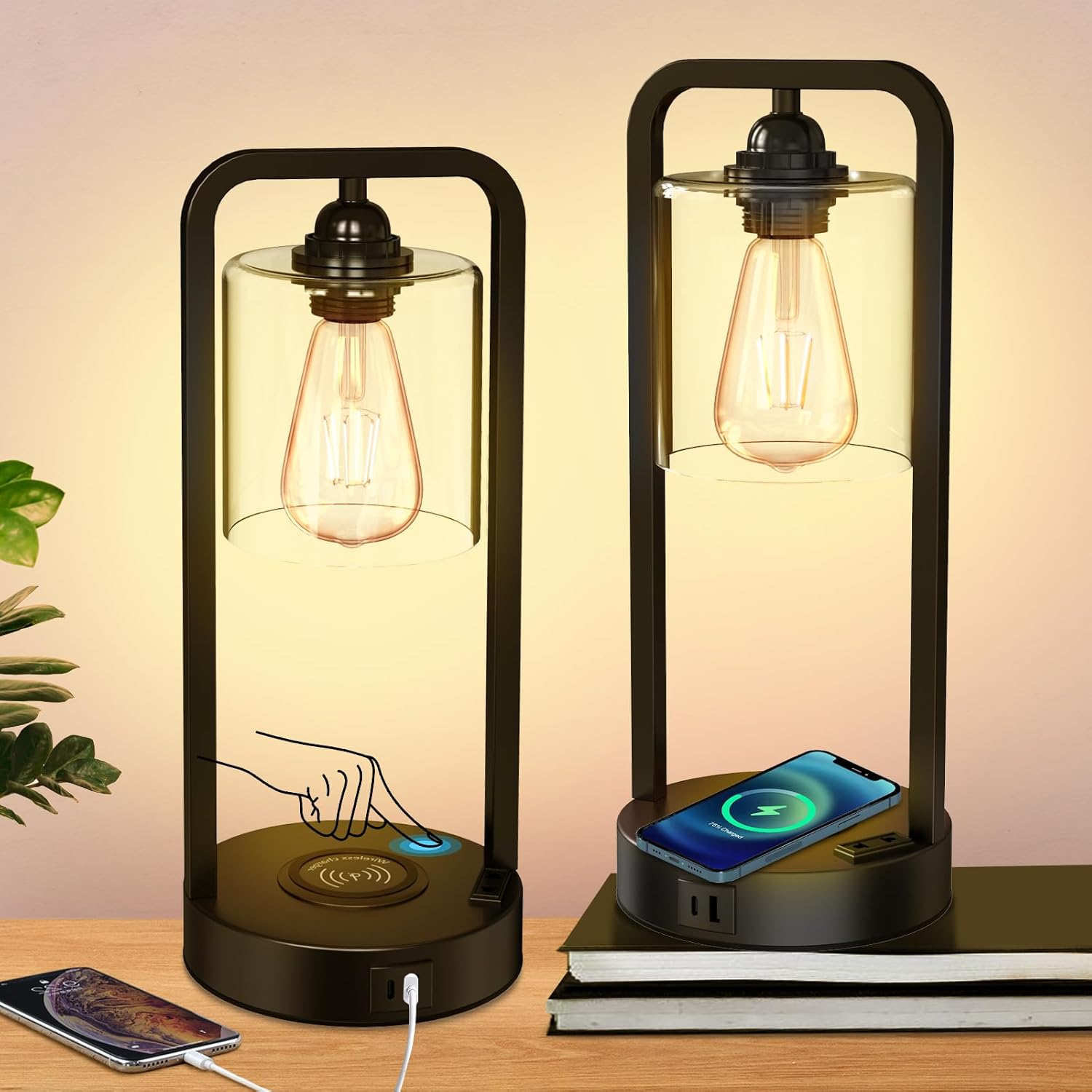 Wireless Charging Table Lamp for Bedroom