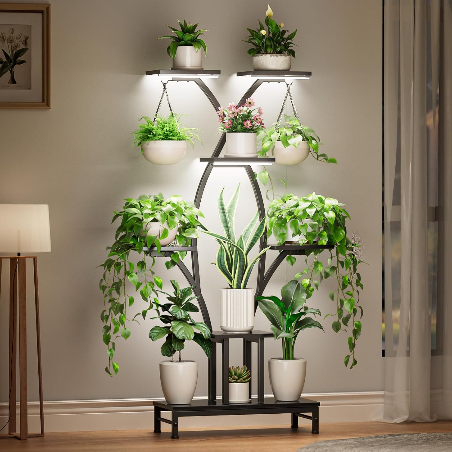 Plant Stand Indoor with Grow Lights