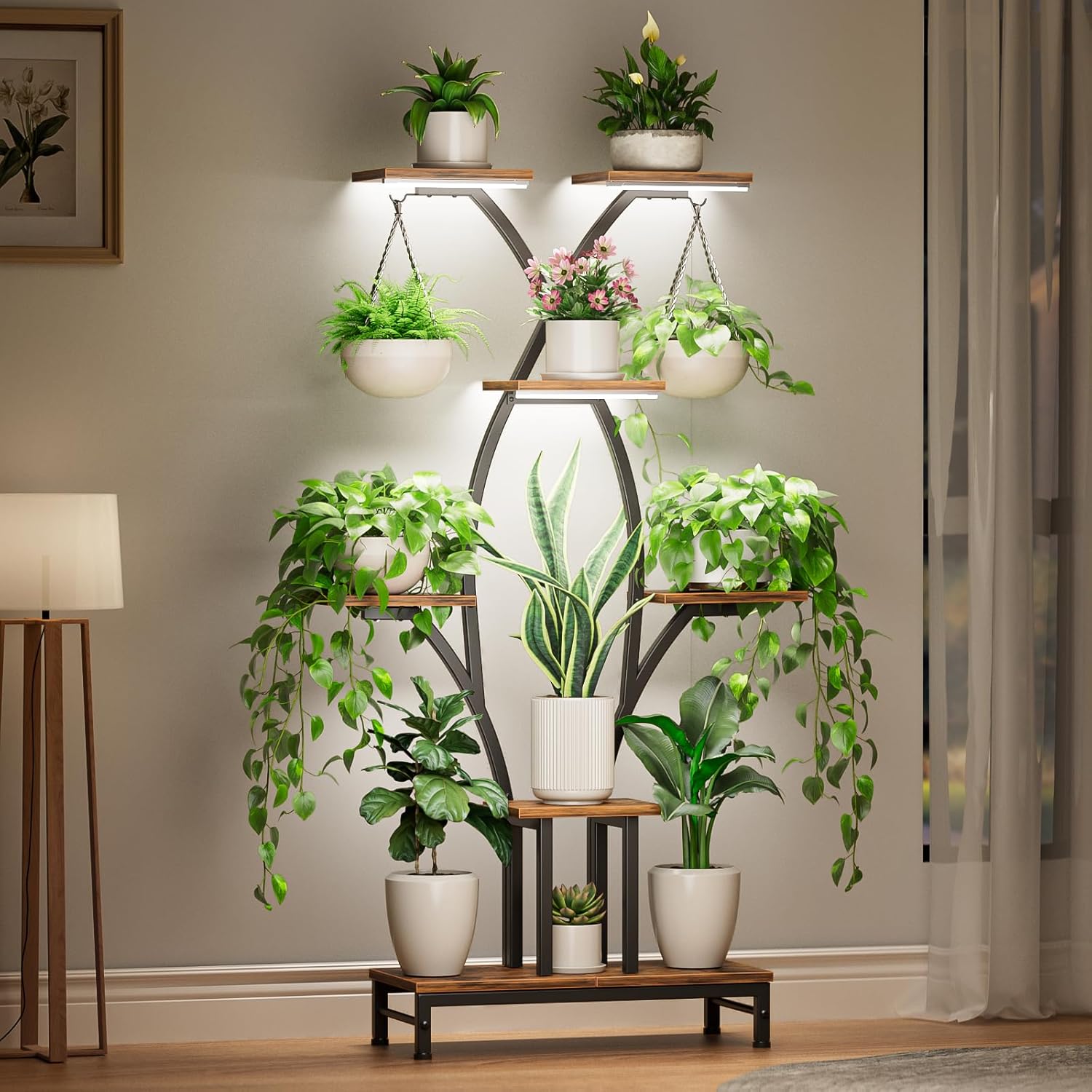 Plant Stand Indoor with Grow Lights